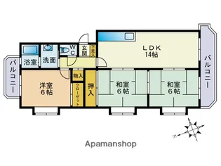 福岡県福岡市東区唐原1丁目【マンション】の間取り
