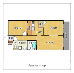 R’Sレジデンス金隈【2階】の間取り