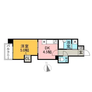 レジディア博多【11階】の間取り