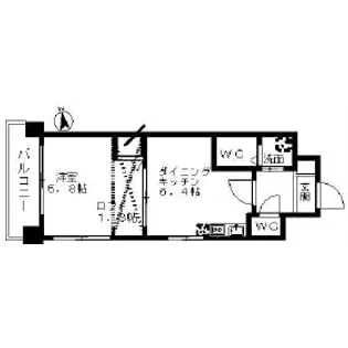 レジディア博多【14階】の間取り