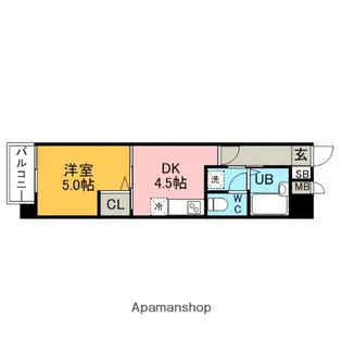 レジディア博多【12階】の間取り