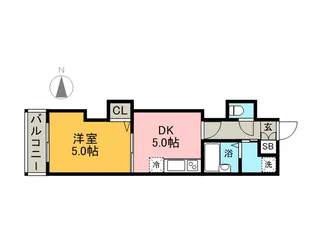 レジディア博多【10階】の間取り