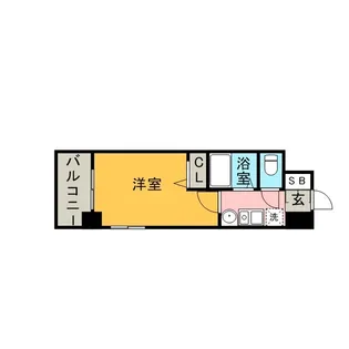 エステムコート博多駅前Ⅱセグティス【5階】の間取り