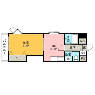 福岡県福岡市博多区竹下4丁目【マンション】の間取り