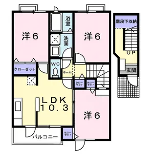 山手メゾン弐B【2階】の間取り