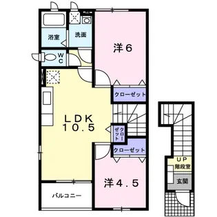 2LDKの間取り画像