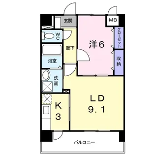 スカイシャトレ柚須【10階】の間取り