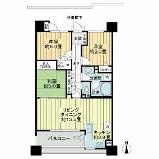 サーパスシティ高宮南【0907号室】の間取り