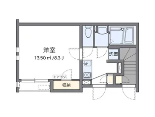 クレイノメロンヴィーブルⅡ【1階】の間取り