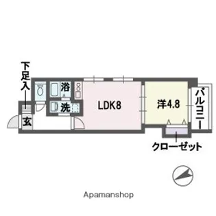 福岡県福岡市中央区平尾2丁目【マンション】の間取り