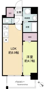 グランカーサ渡辺通(旧パルティール渡辺通)【7階】の間取り