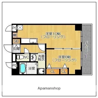 福岡県福岡市中央区平尾2丁目【マンション】の間取り