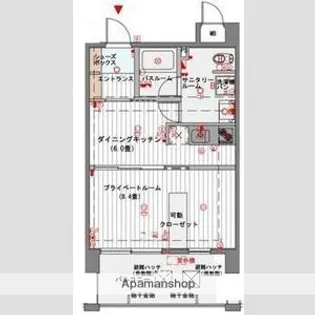 福岡県福岡市中央区高砂2丁目【マンション】の間取り