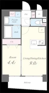 レディアントアーク薬院【0602号室】の間取り