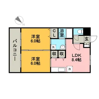 アジリア博多イースト【7階】の間取り