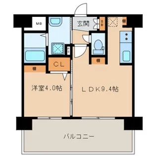 三島マンション博多駅東【5階】の間取り