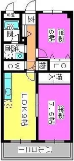 福岡県糟屋郡志免町向ヶ丘2丁目【マンション】の間取り