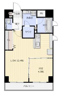 福岡県福岡市中央区大名1丁目【マンション】の間取り