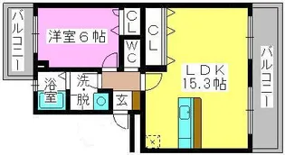 リヴェール伊賀【3階】の間取り