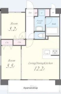 ホワイトアゲート博多【6階】の間取り