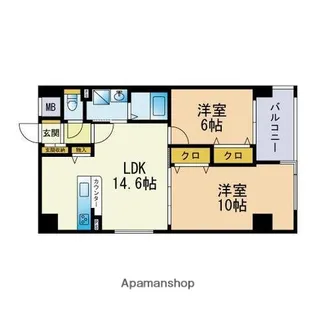 藤8番館【9階】の間取り