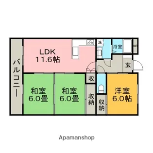 ビジネス・ワン板付【5階】の間取り