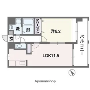 福岡県福岡市中央区高砂2丁目【マンション】の間取り