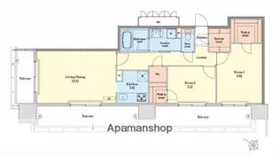 2LDKの間取り画像