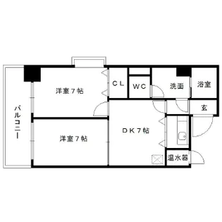 エステート・モア博多駅前【7階】の間取り