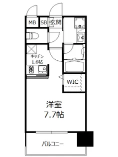 エンクレストベイ天神東Ⅱ【6階】の間取り