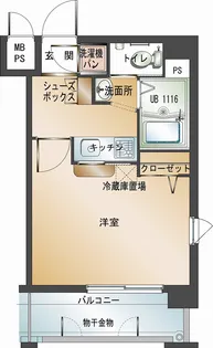 福岡県福岡市中央区大手門3丁目【マンション】の間取り
