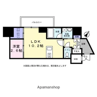 アクアステージ美野島(旧:マイプレイス美野島)【8階】の間取り