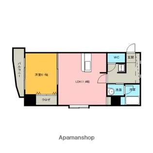 リベラいわき【7階】の間取り