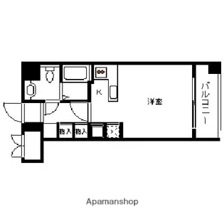 福岡県福岡市博多区上川端町【マンション】の間取り