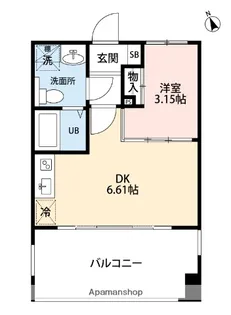 福岡県福岡市博多区上川端町【マンション】の間取り