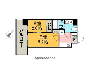 グランフォーレ呉服町【8階】の間取り
