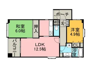 東急ドエルアルス博多古門戸町【9階】の間取り