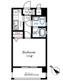 ピュアドームグレース博多【5階】の間取り