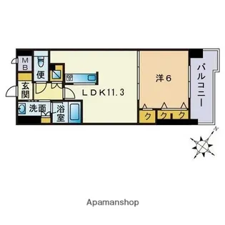 レジデンス博多【9階】の間取り