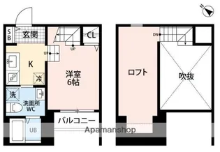 アンソレイユ吉塚【202号室】の間取り
