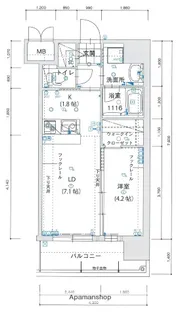 LA FASE GRANVIA博多【7階】の間取り