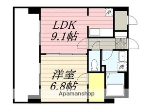 ロイヤルステージ吉塚【9階】の間取り