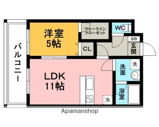 エムティースクエア吉塚駅前【5階】の間取り