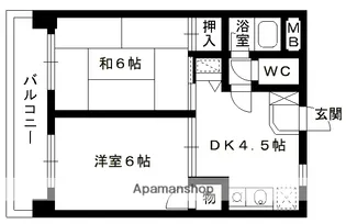 ダイナコート県庁前【9階】の間取り