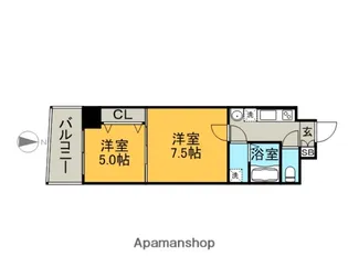 ロイヤル呉服【2階】の間取り