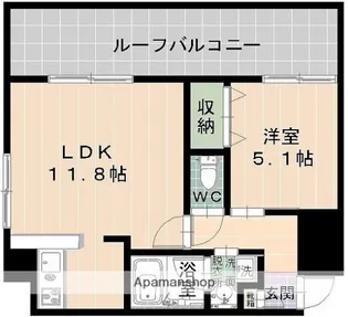 WILLDO呉服町【8階】の間取り