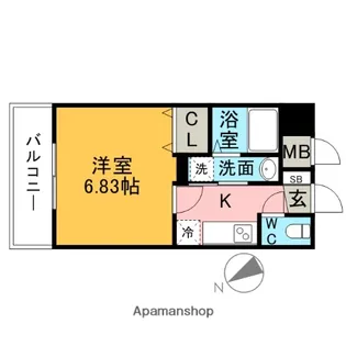 DSタワー大博通り【7階】の間取り