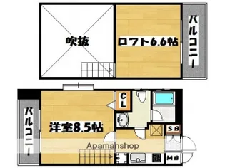 ピュアドーム博多21【10階】の間取り