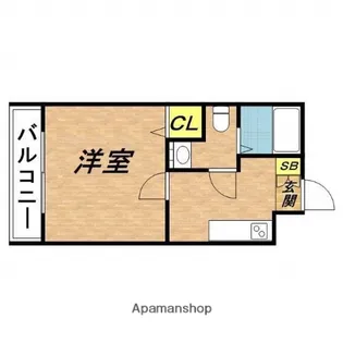 ピュアドーム博多21【6階】の間取り