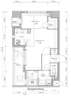 福岡県福岡市中央区大手門3丁目【マンション】の間取り